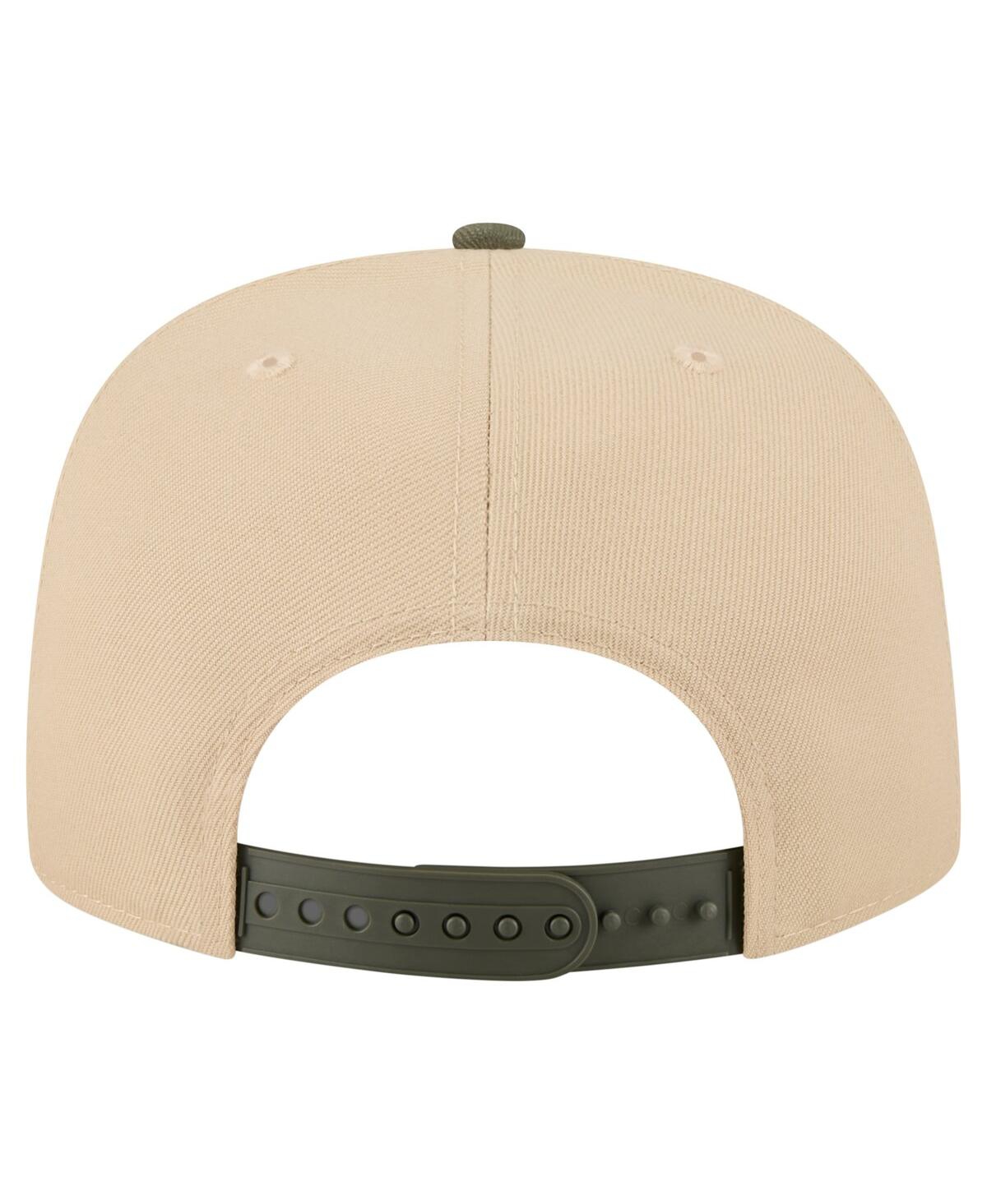 New Era Men's Khaki/olive Philadelphia Eagles Color Pack A-frame 9fifty Snapback Hat In Neutral