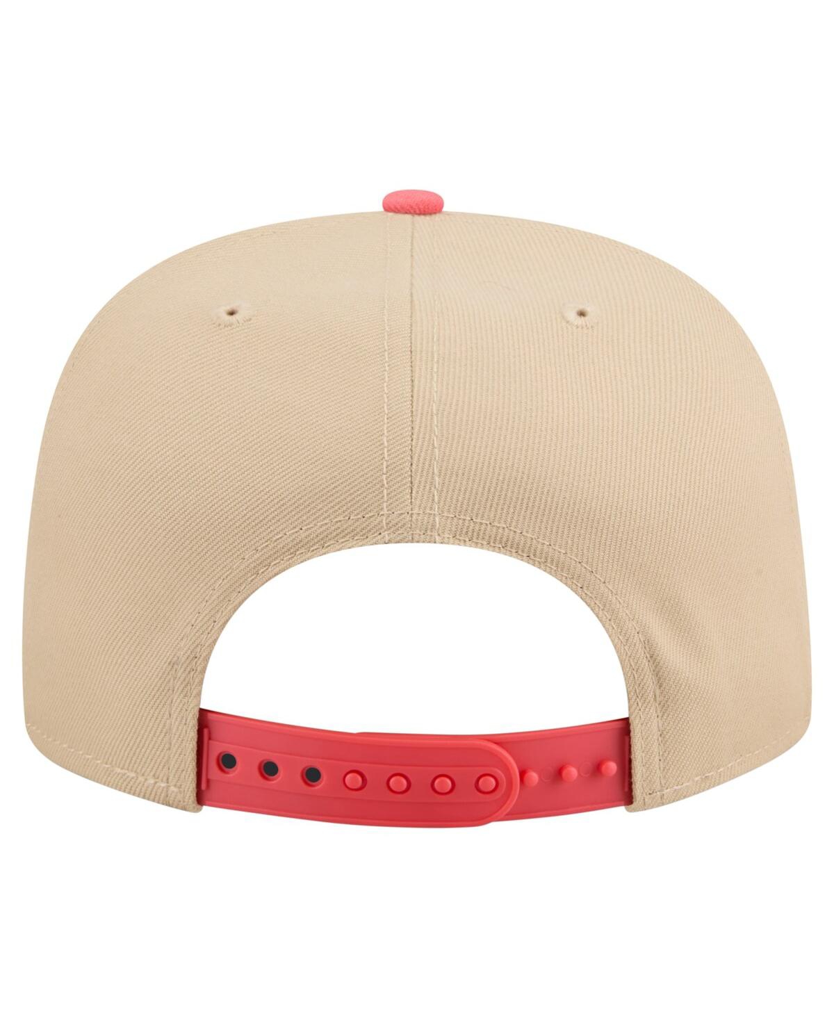 New Era Men's Light Beige/coral Minnesota Twins Color Pack A-frame 9fifty Snapback Hat In Multi