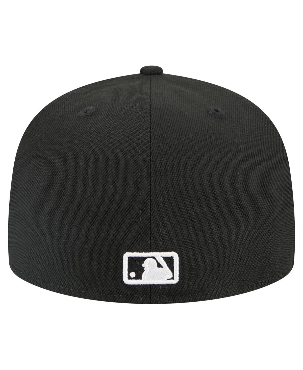 New Era Men's Black Houston Astros Tri-hit 59fifty Fitted Hat In Black