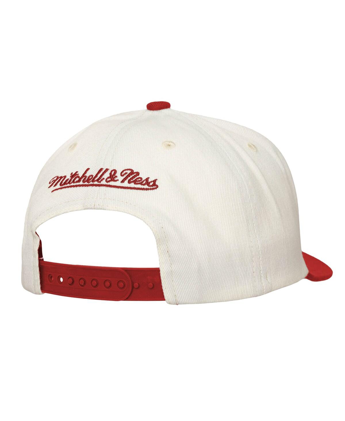 Mitchell & Ness Men's Cream Cincinnati Reds Stretch-Snapback Hat