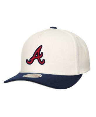 Mitchell & Ness - Men's&nbsp;Cream Atlanta Braves Stretch-Snapback Hat
