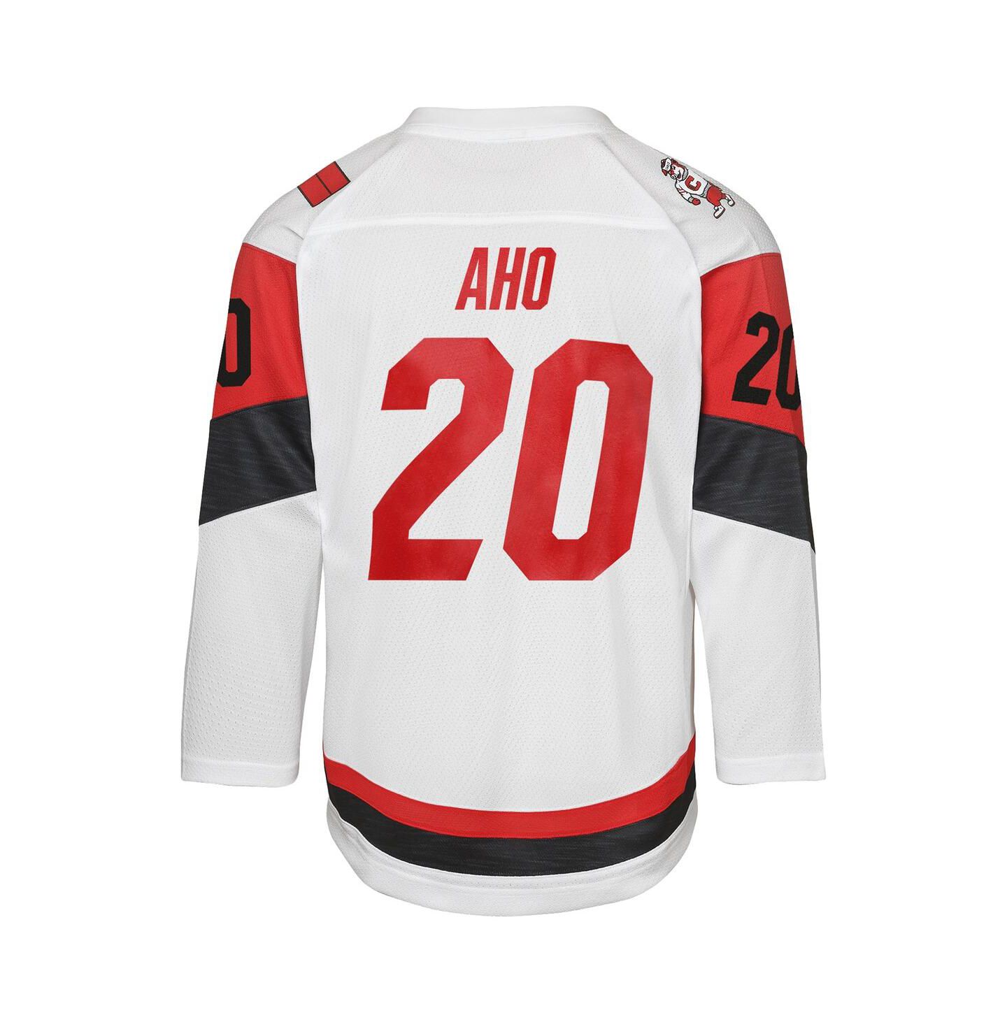 Детский топ Outerstuff Sebastian Aho White Carolina Hurricanes Away Replica Player Jersey — фото 3