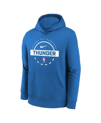 Big Boys and Girls Blue Oklahoma City Thunder 2025/26 Club Fleece Practice Hoodie