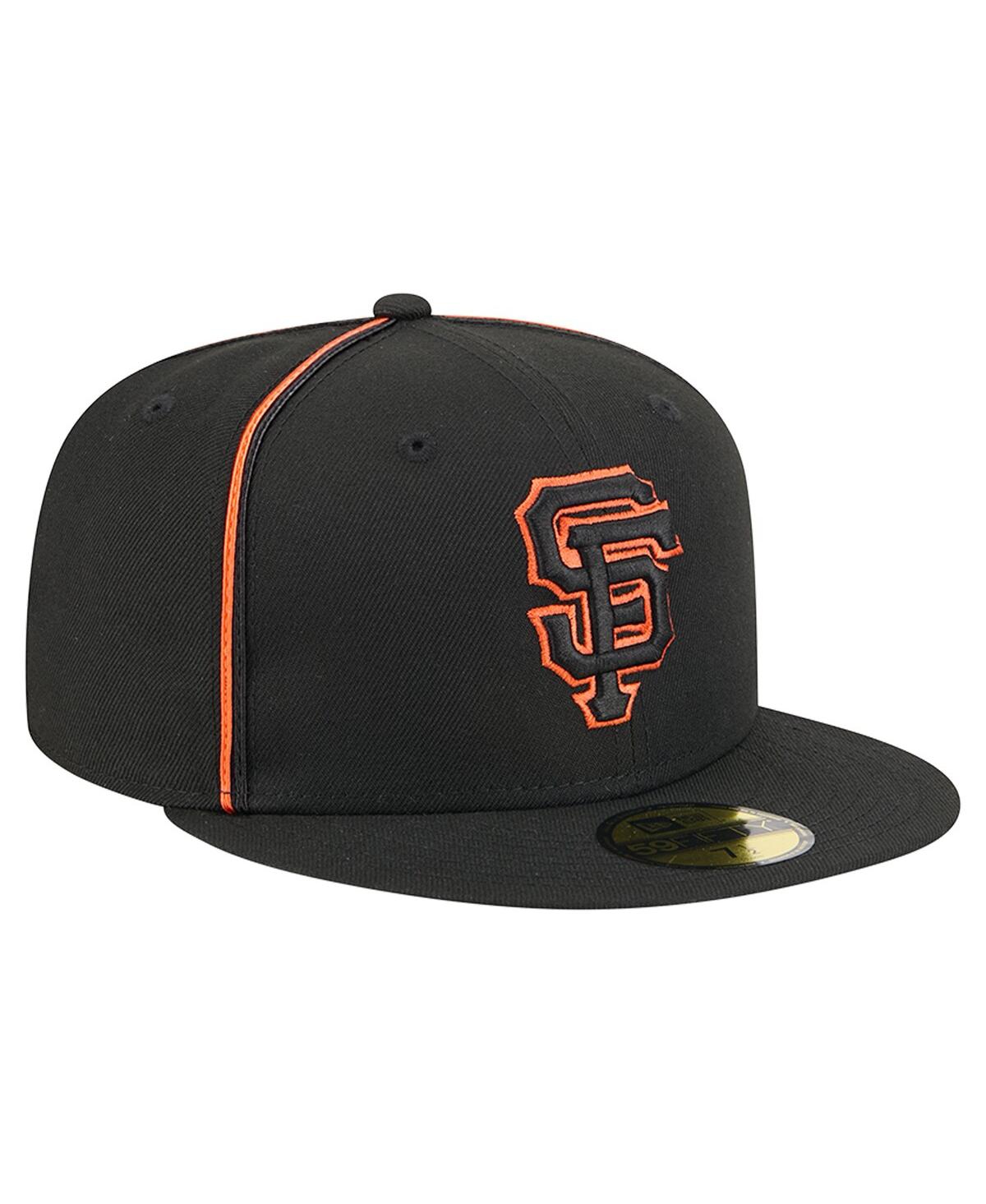 New Era Men's Black San Francisco Giants Soutache 59fifty Fitted Hat In Black