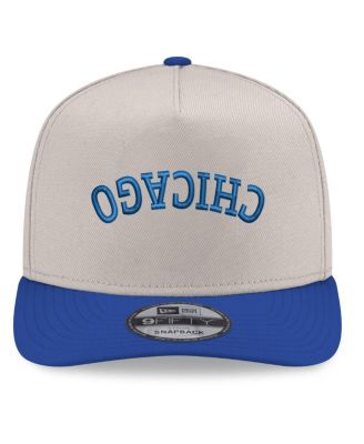 Men's Cream/Royal Chicago Cubs Upside Down City Name A-Frame 9FIFTY Snapback Hat