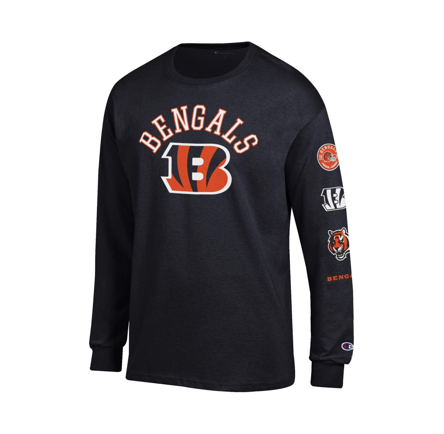 Men's Black Cincinnati Bengals Seal Long Sleeve T-Shirt