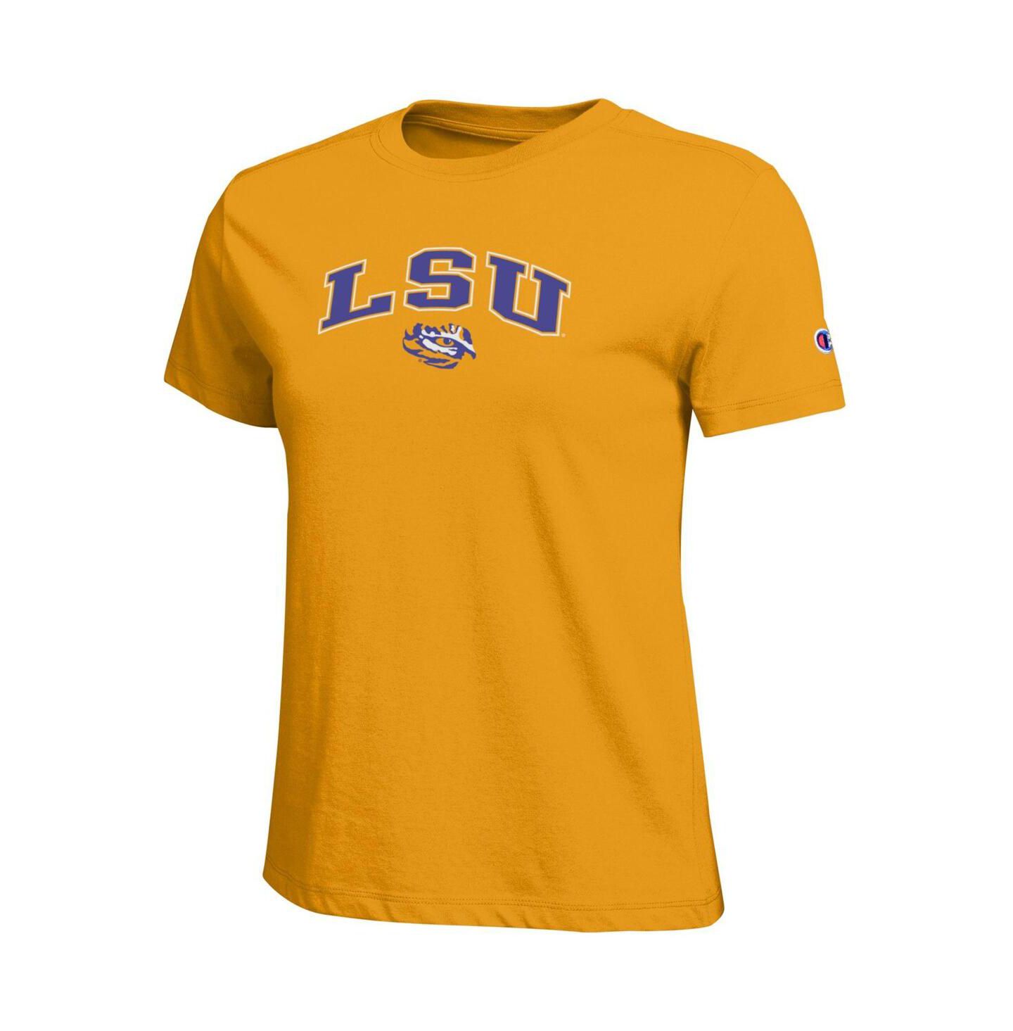 Женская футболка Champion Gold LSU Tigers Arched Over Logo — фото 2