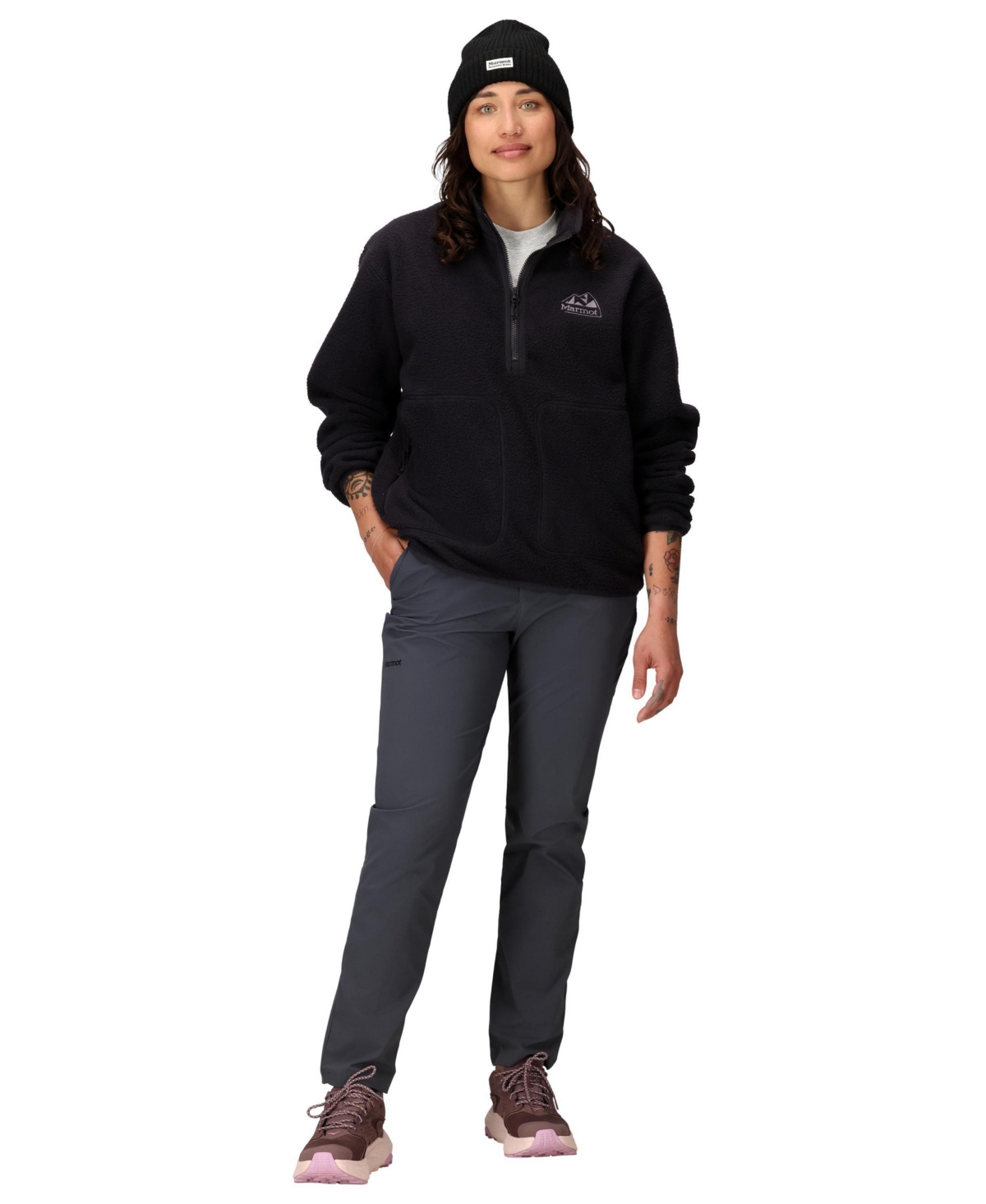 Marmot Women's Wonderer Long Sleeve Pull On Top In Black