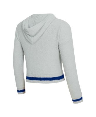 Women's 2-Piece Gray New York Giants Whitley Long Sleeve Hoodie Top and Shorts set