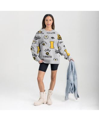 Women's Gray Iowa Hawkeyes Always on Repeat Fleece Sweatshirt