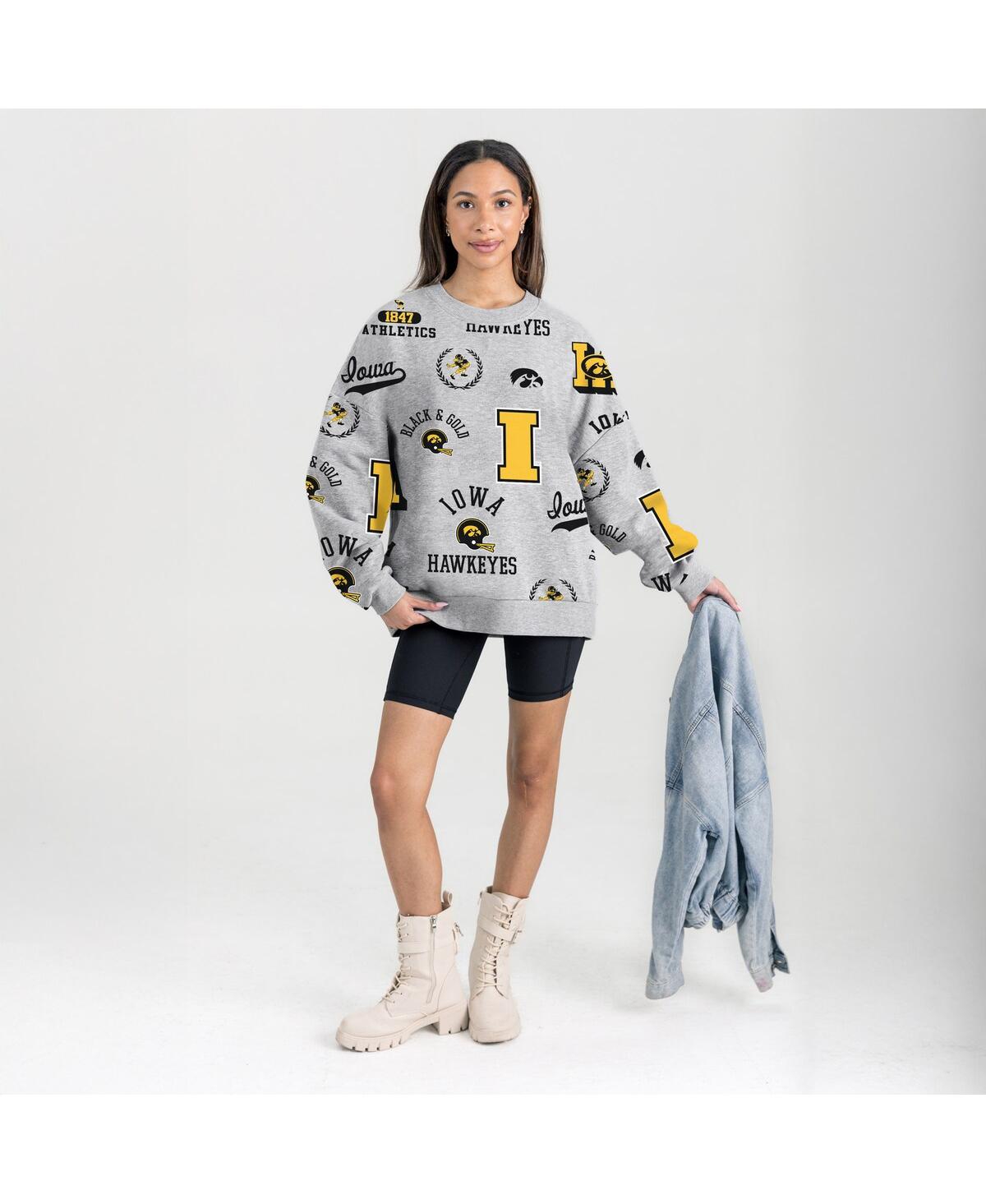Gameday Couture Women's Gray Iowa Hawkeyes Always On Repeat Fleece Sweatshirt In Gray