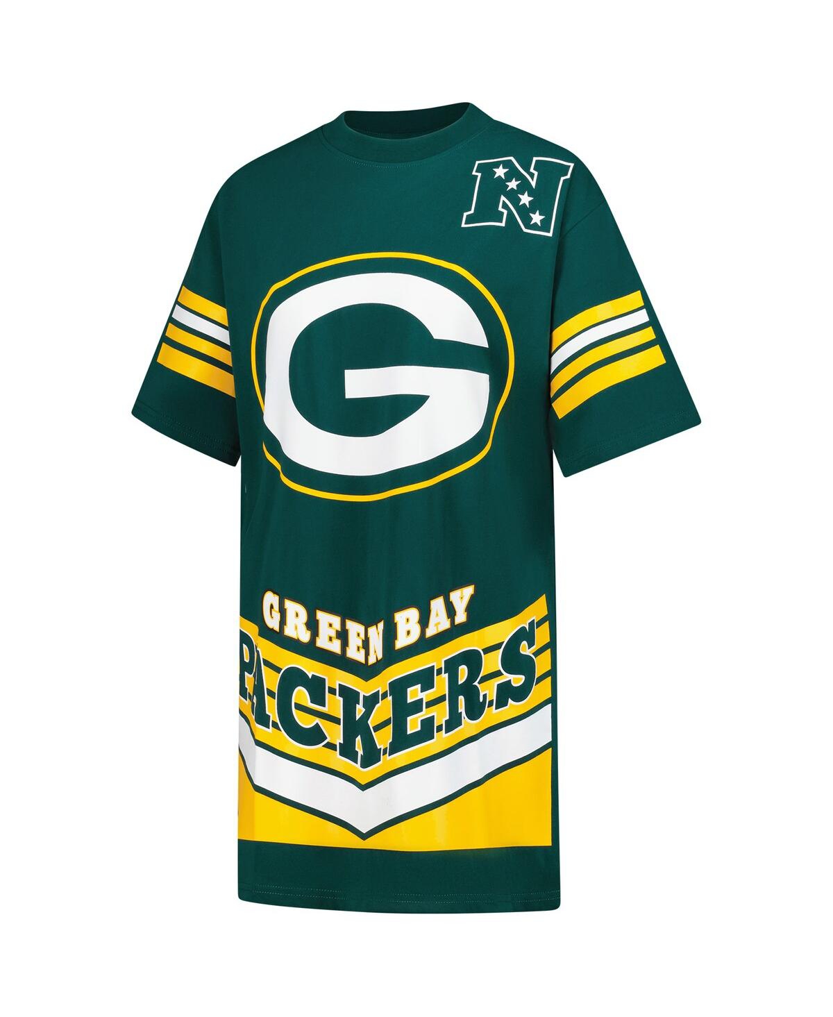 Gameday Couture Women's Green Bay Packers Perfect Score Vintage T-shirt Dress In Green