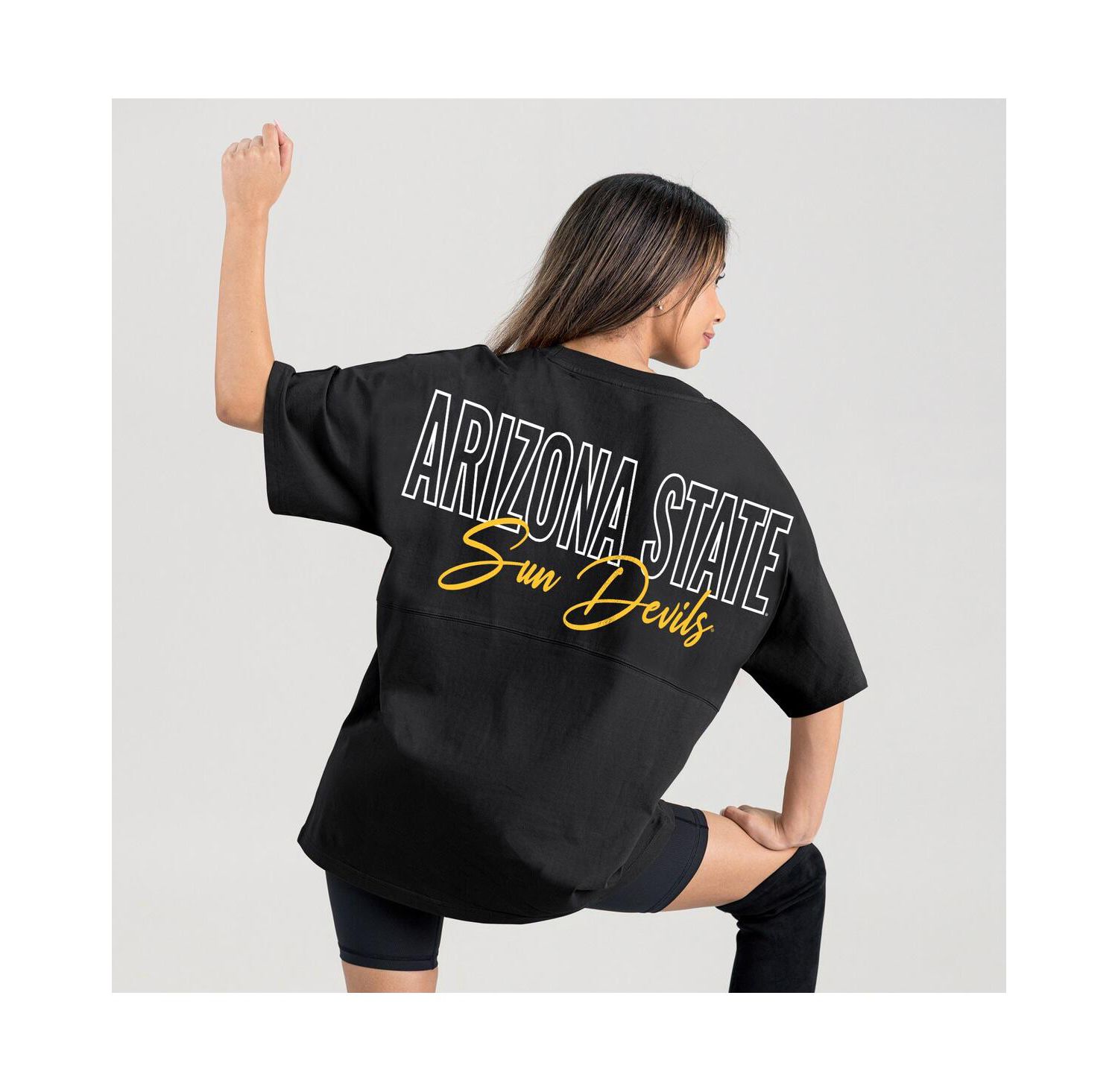 Women's Black Arizona State Sun Devils Oversized Back at Ya T-Shirt