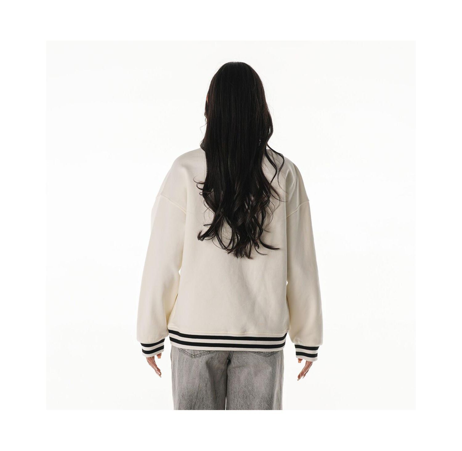 Women's Cream Cincinnati Bengals Oversized Vintage French Terry Sweatshirt