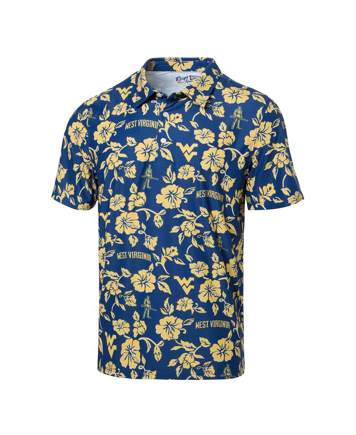 Reyn Spooner Men's Navy West Virginia Mountaineers Pua Performance Polo Shirt In Blue