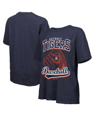 Majestic - Women's Navy Detroit Tigers Oversized First Base T-Shirt