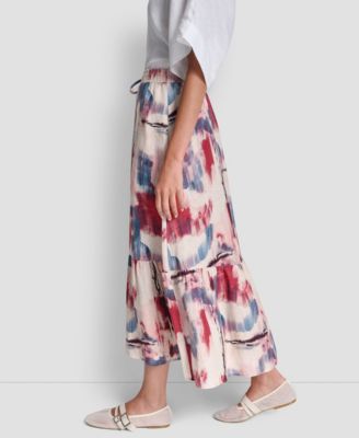 Women's Printed A-Line Pull-On Skirt