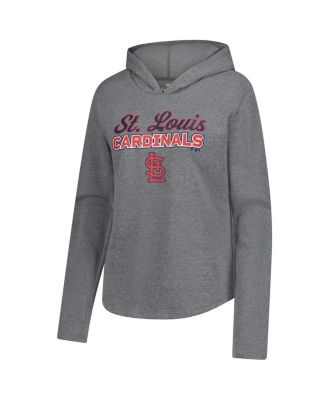 Women's Heather Gray St. Louis Cardinals Fleece Pullover Hoodie