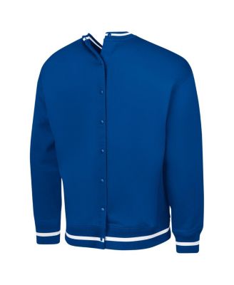 Men's Royal Buffalo Bills Adaptive Blocker Fleece Pullover Sweatshirt