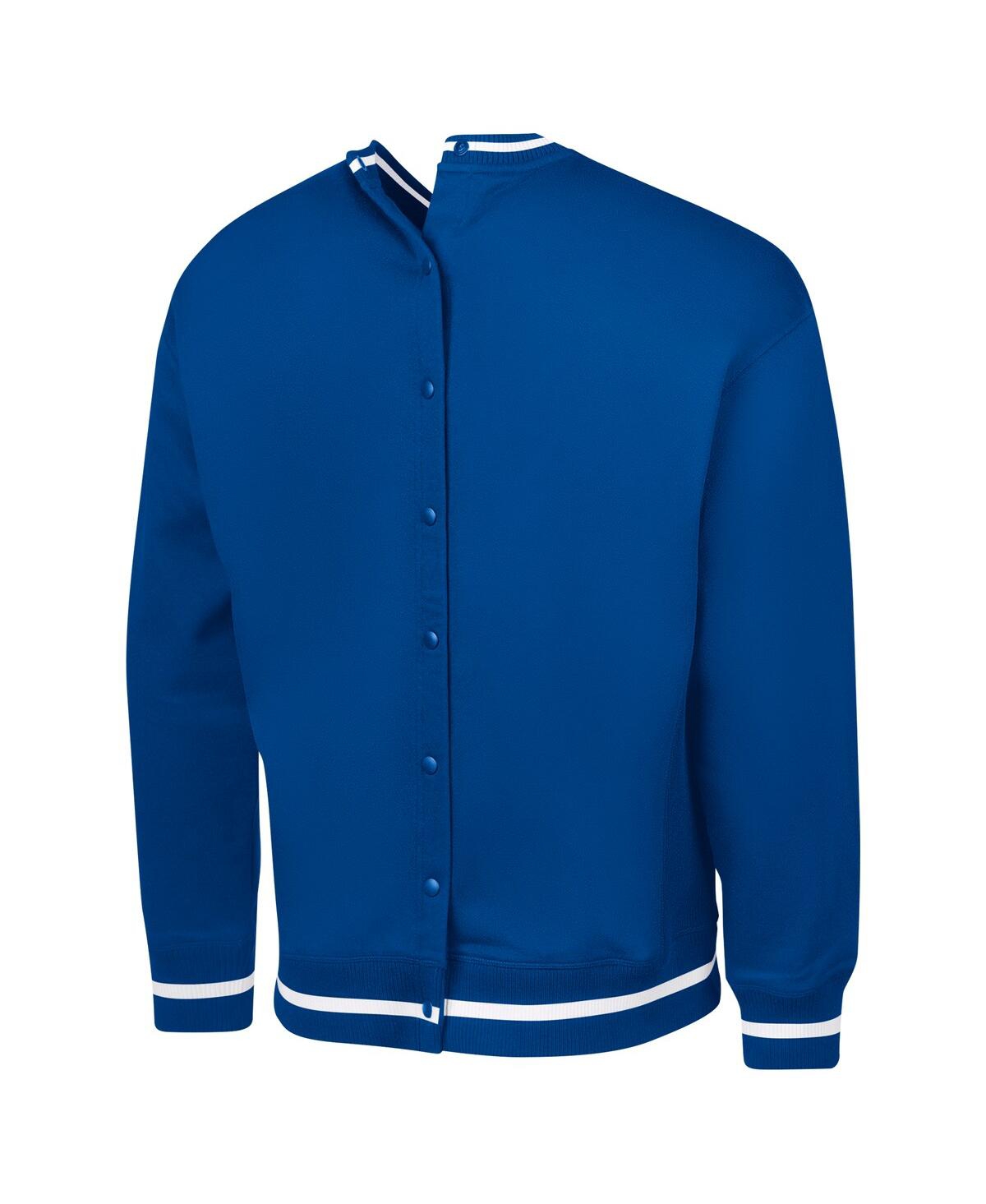 G-iii Sports By Carl Banks Men's Royal Buffalo Bills Adaptive Blocker Fleece Pullover Sweatshirt In Blue