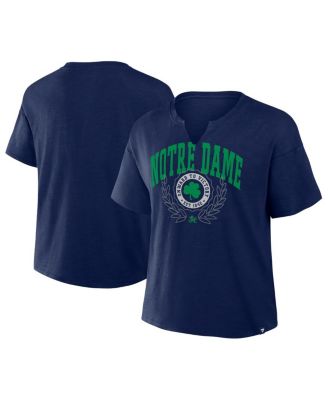 Fanatics - Women's Navy Notre Dame Fighting Irish Championship Drive Slub Boxy T-Shirt