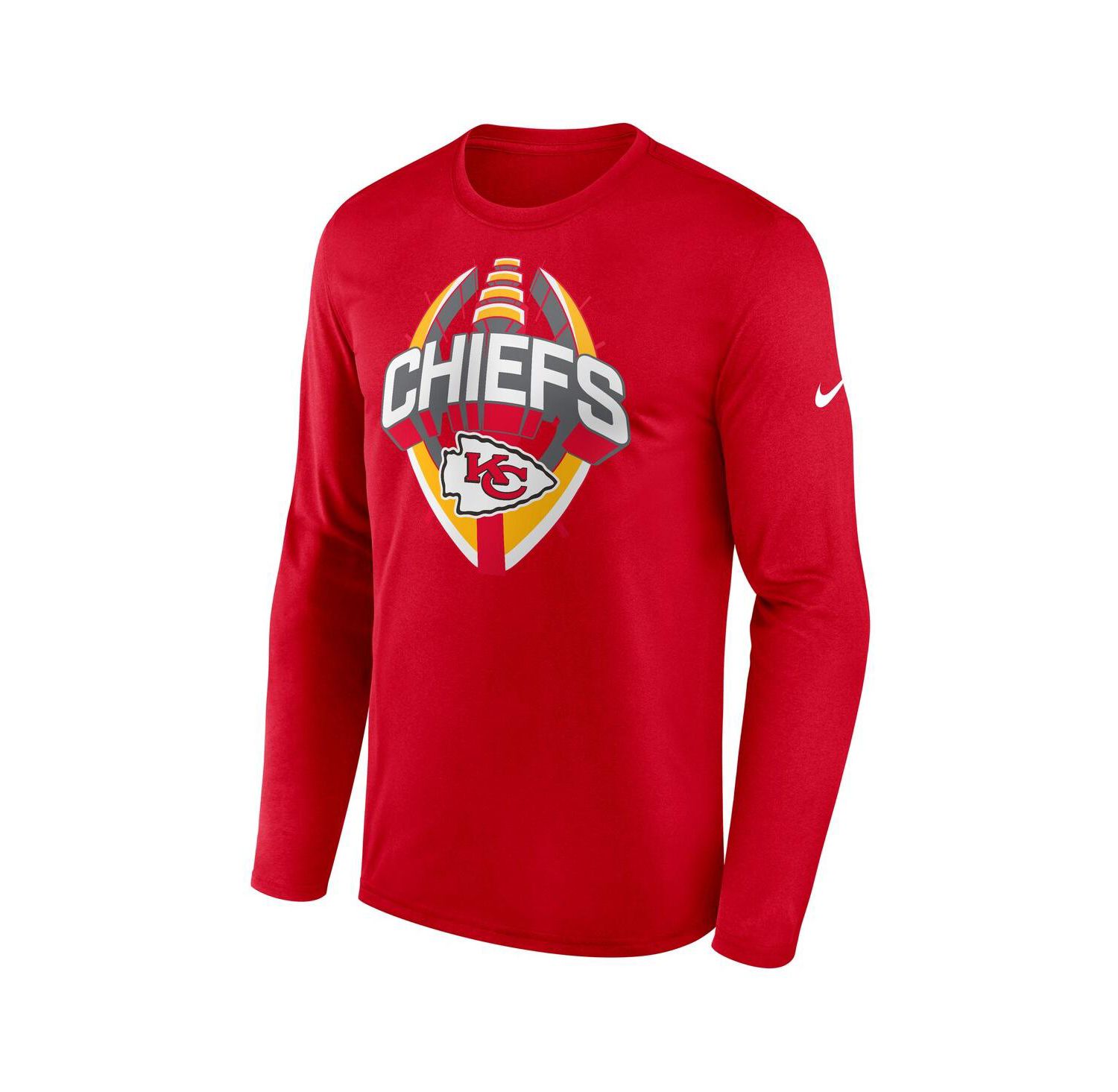 Men's Red Kansas City Chiefs Primetime Legend Icon Performance Long Sleeve T-Shirt