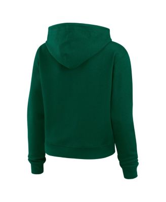 Women's Green New York Jets Plus Size Waffle Hoodie Pullover Top