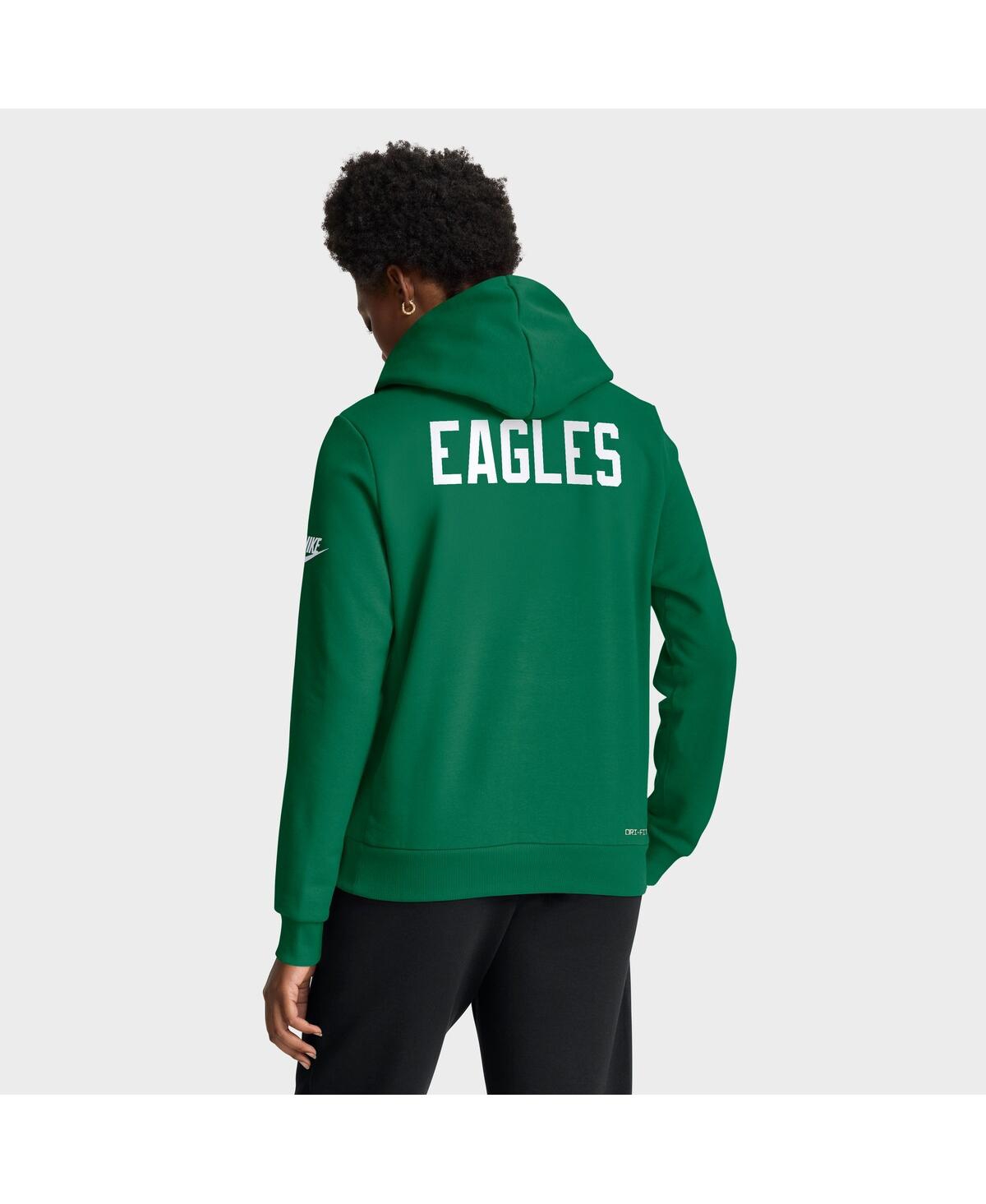 Nike Women's Kelly Green Philadelphia Eagles Throwback Sideline Standard Issue Dri-fit Hoodie In Green