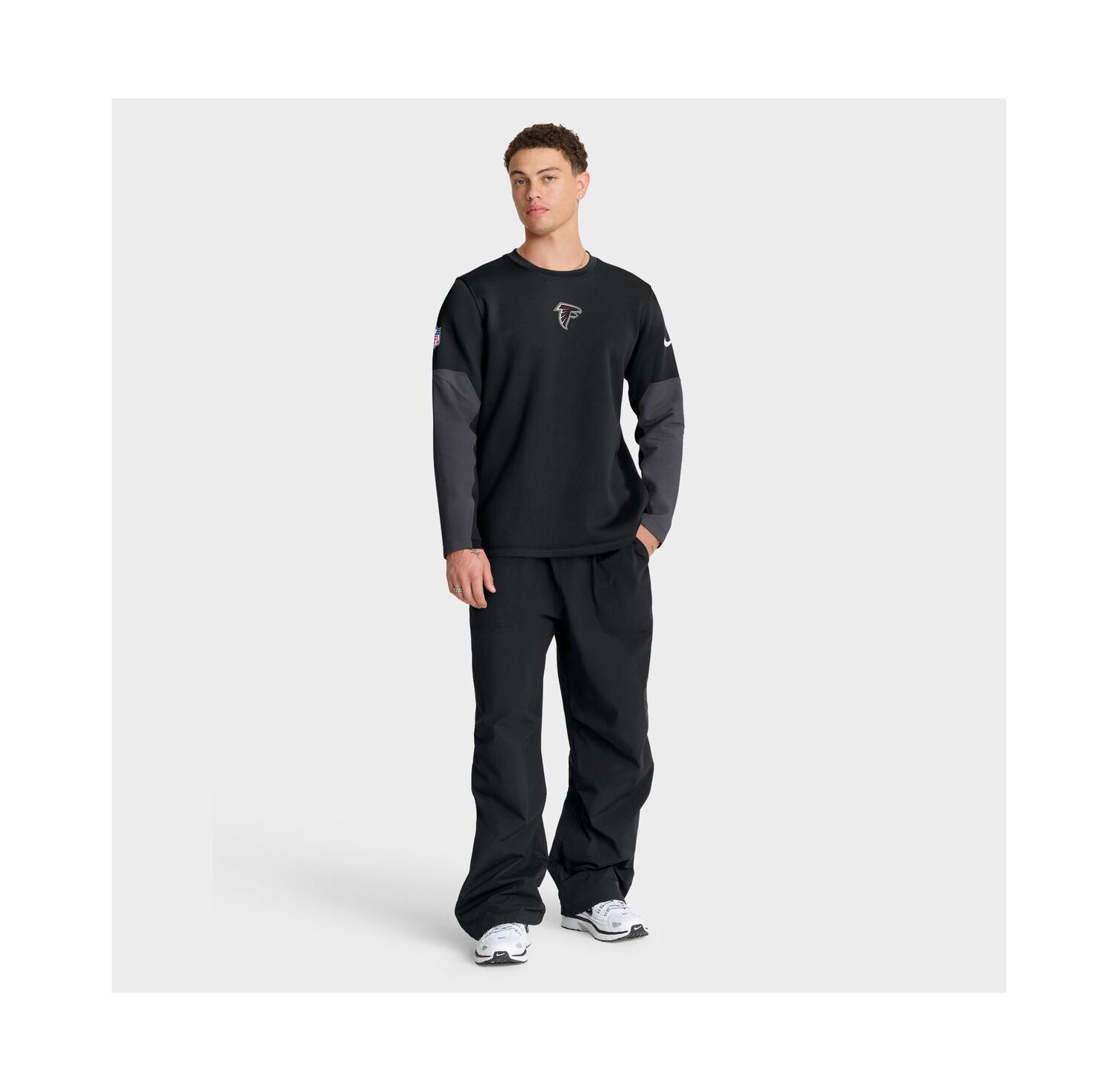 Men's Black Atlanta Falcons Sideline Coach Therma-FIT Long Sleeve T-Shirt
