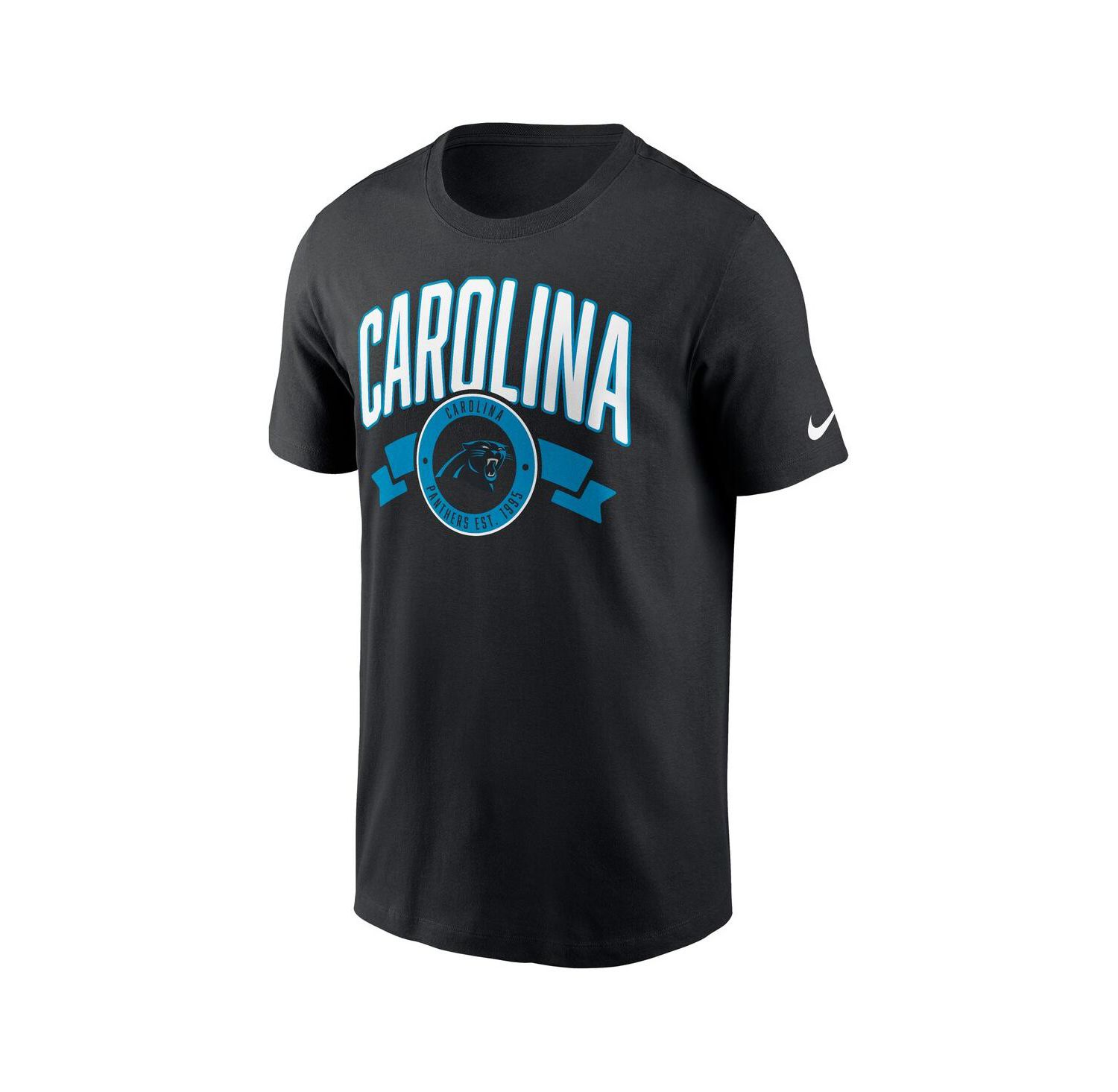 Men's Black Carolina Panthers Rewind Front and Back Hit Essential T-Shirt