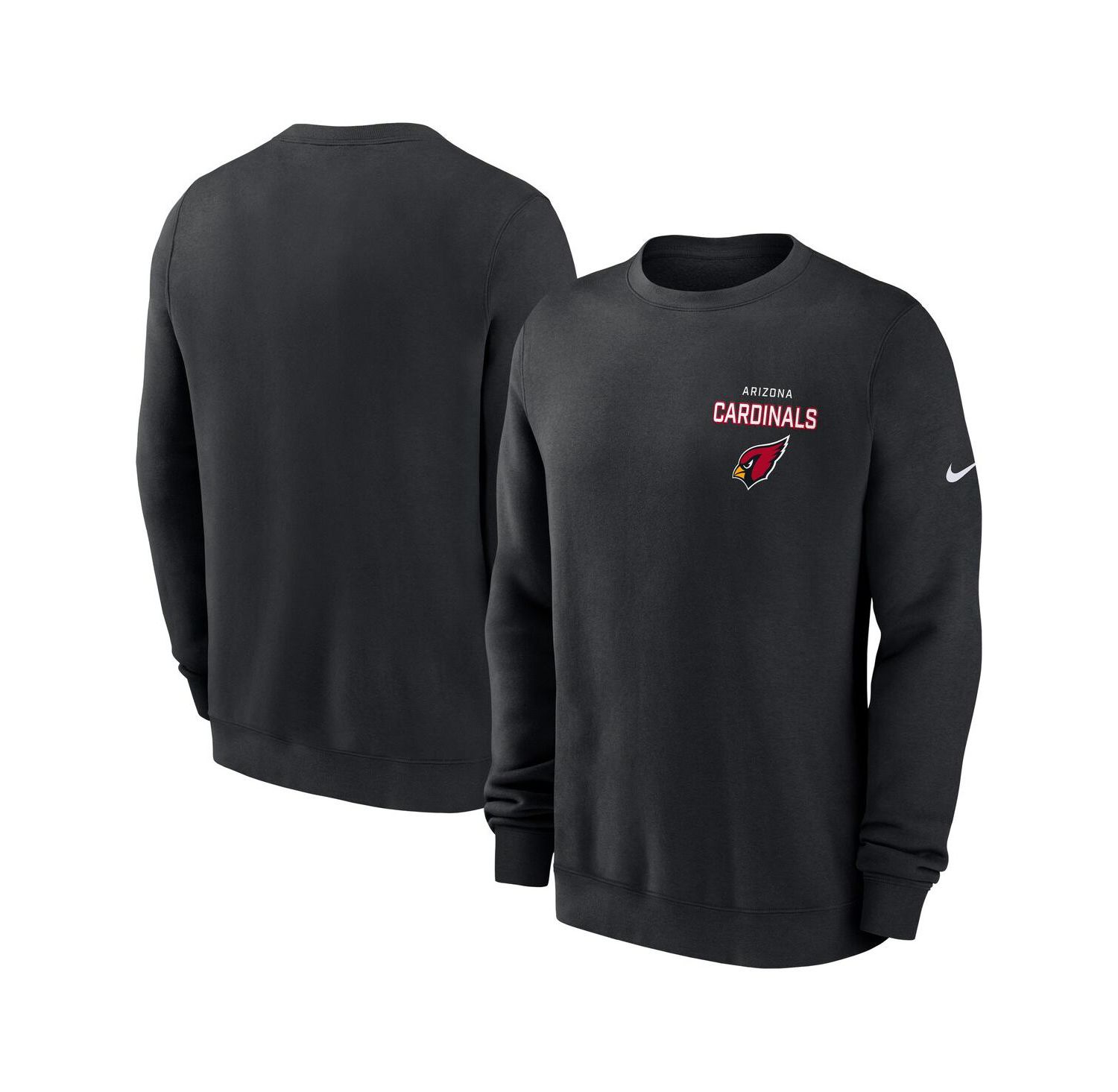 Men's Black Arizona Cardinals Primetime Club Fleece Pullover Sweatshirt