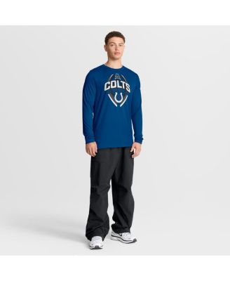 Men's Royal Indianapolis Colts Primetime Legend Icon Performance Long Sleeve T-Shirt