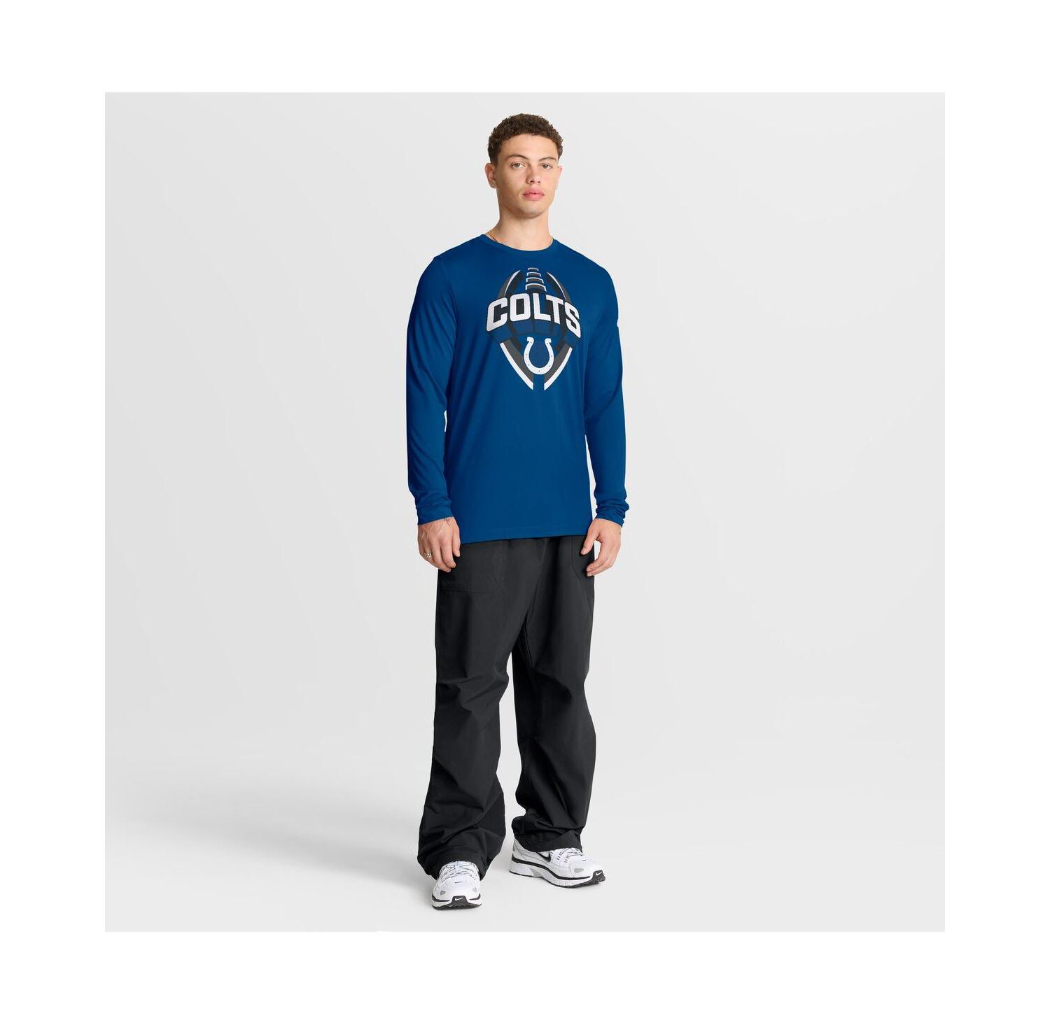 Men's Royal Indianapolis Colts Primetime Legend Icon Performance Long Sleeve T-Shirt