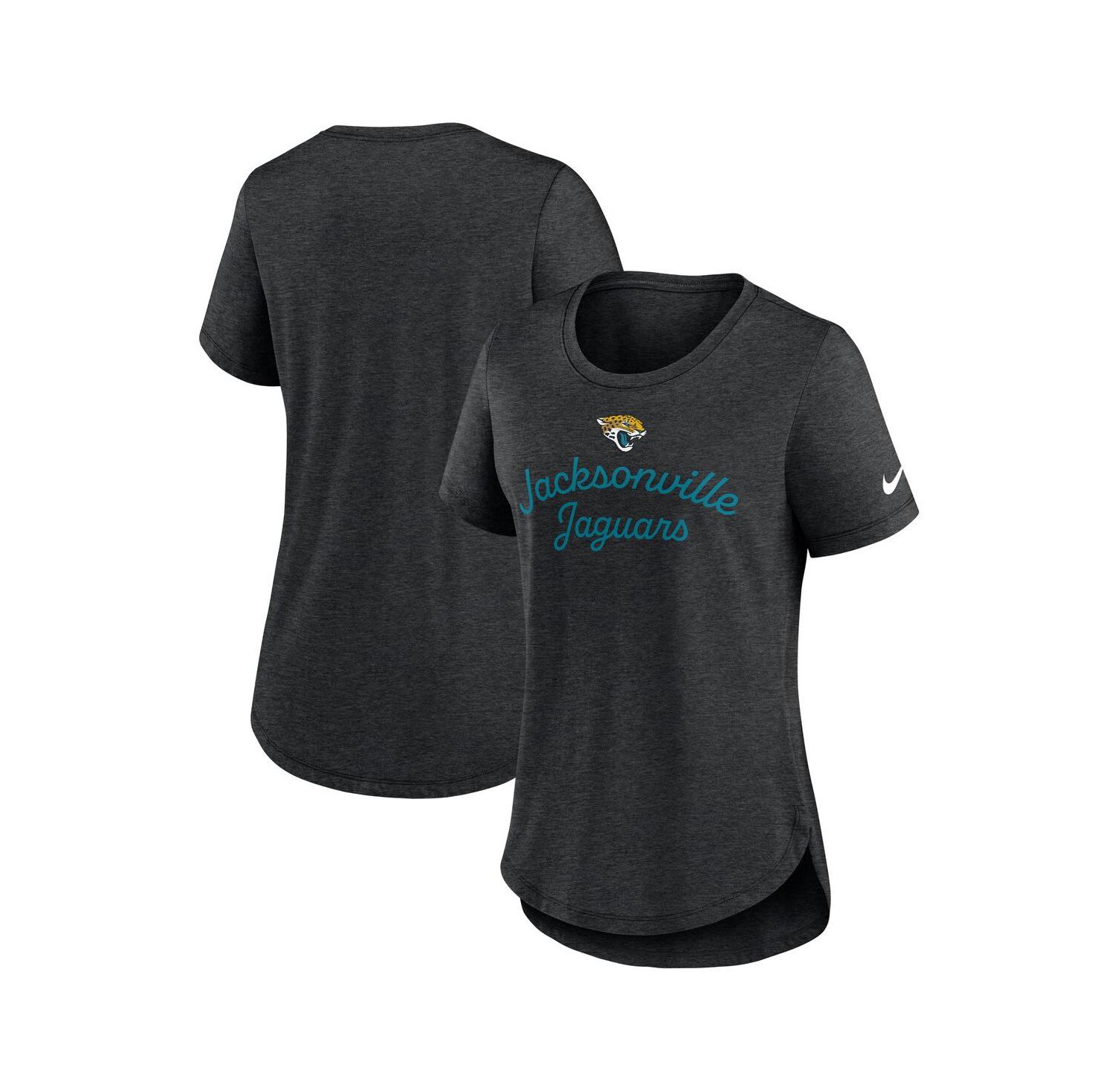 Women's Black Jacksonville Jaguars Script Tri-Blend T-Shirt