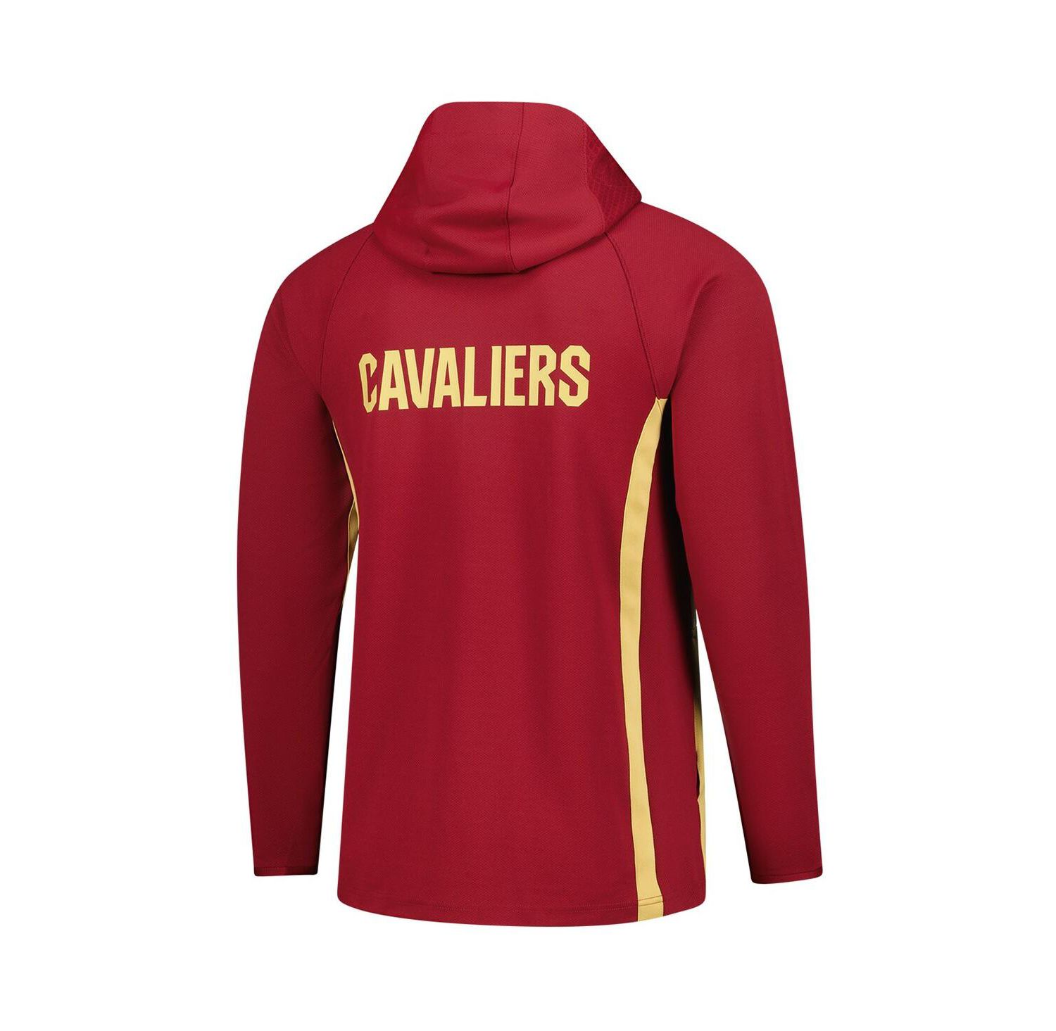 Men's Wine Cleveland Cavaliers Authentic On Court Zone Quarter-Zip Dri-FIT Hoodie Jacket
