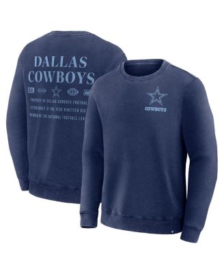 Fanatics - Men's Navy Dallas Cowboys Deep Route Pullover Sweatshirt