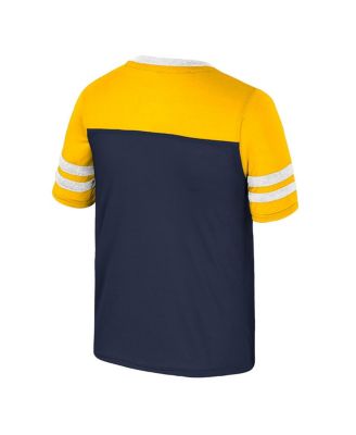 Big Girls Navy Michigan Wolverines Princess Bubblegum Bling T-Shirt