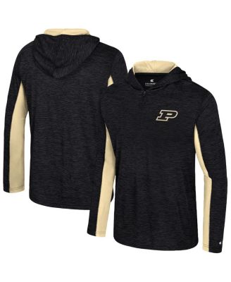 Colosseum - Men's Black Purdue Boilermakers Always Sunny Quarter-Zip Hoodie