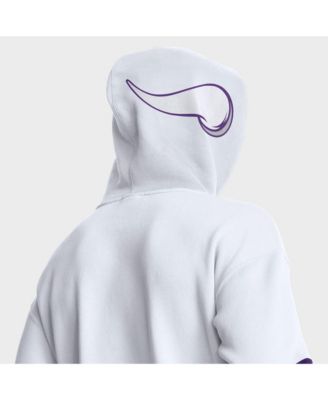 Men's White Minnesota Vikings Helmet Alt Pullover Hoodie