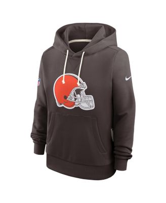 Women's Brown Cleveland Browns Sideline Standard Issue&nbsp;Initial Home&nbsp;Dri-FIT Hoodie