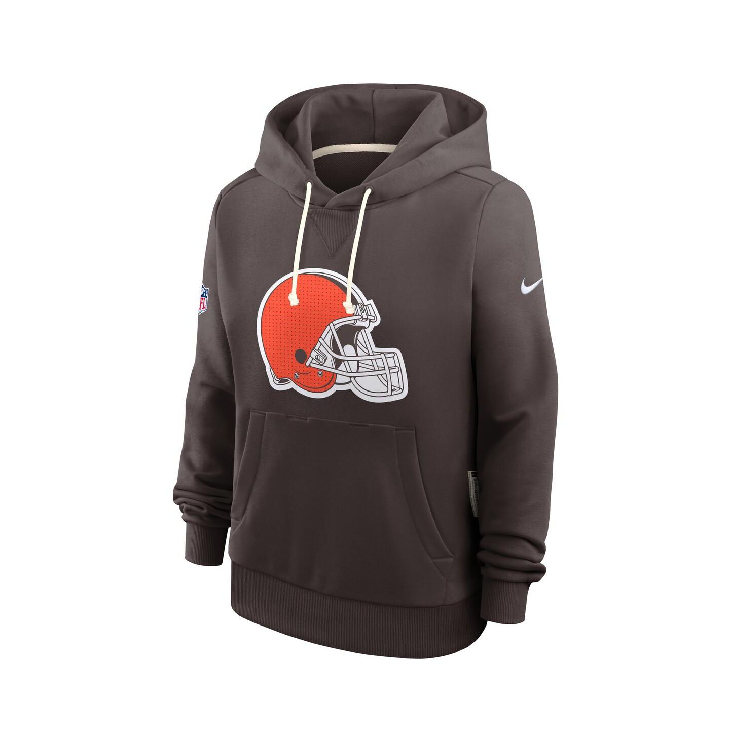 Женское худи Nike Brown Cleveland Browns Sideline Standard Issue Initial Home Dri-FIT — фото 4