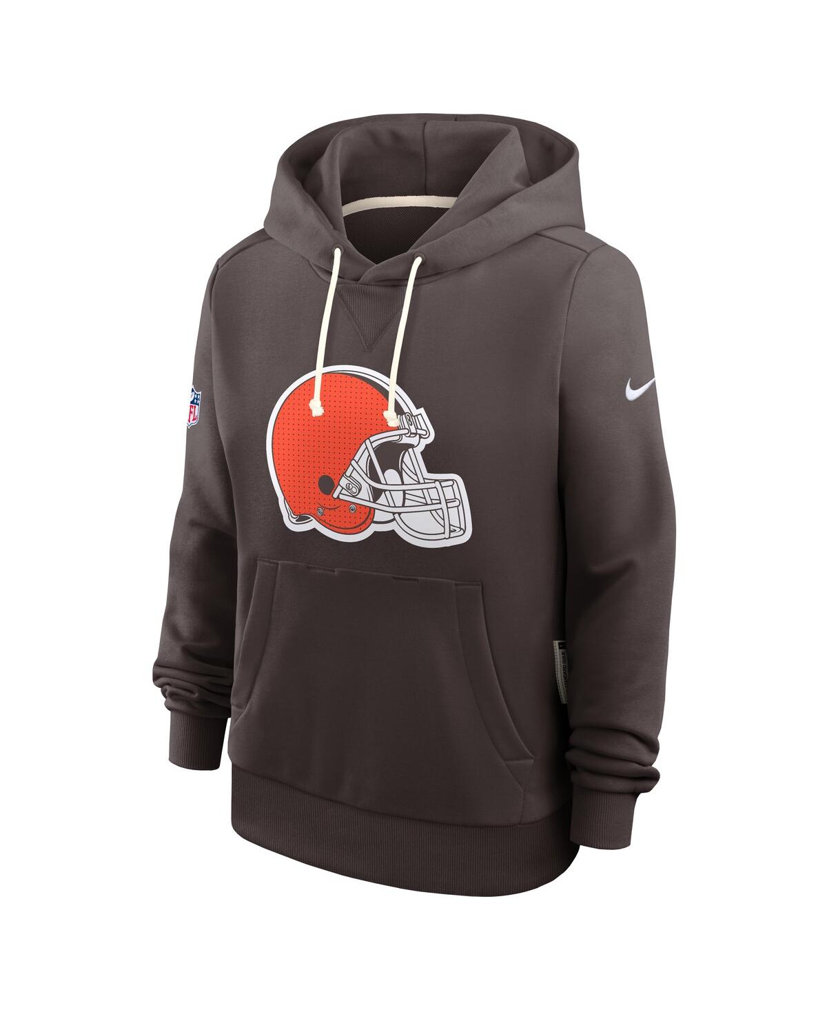 Nike Women's Brown Cleveland Browns Sideline Standard Issueâ Initial Homeâ Dri-fit Hoodie In Brown