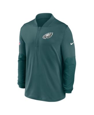 Men's Green Philadelphia Eagles Sideline Dri-FIT Half-Zip Pullover Hoodie
