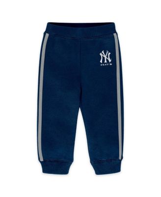Newborn 2-Piece Navy New York Yankees Fleece Crewneck and Pants Set