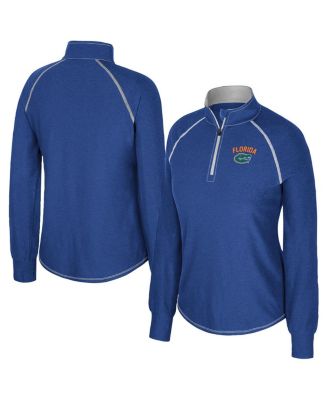 Colosseum - Women's Royal Florida Gators Bikram Raglan Quarter-Zip Sweatshirt