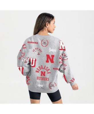 Women's Gray Nebraska Huskers Always on Repeat Fleece Sweatshirt