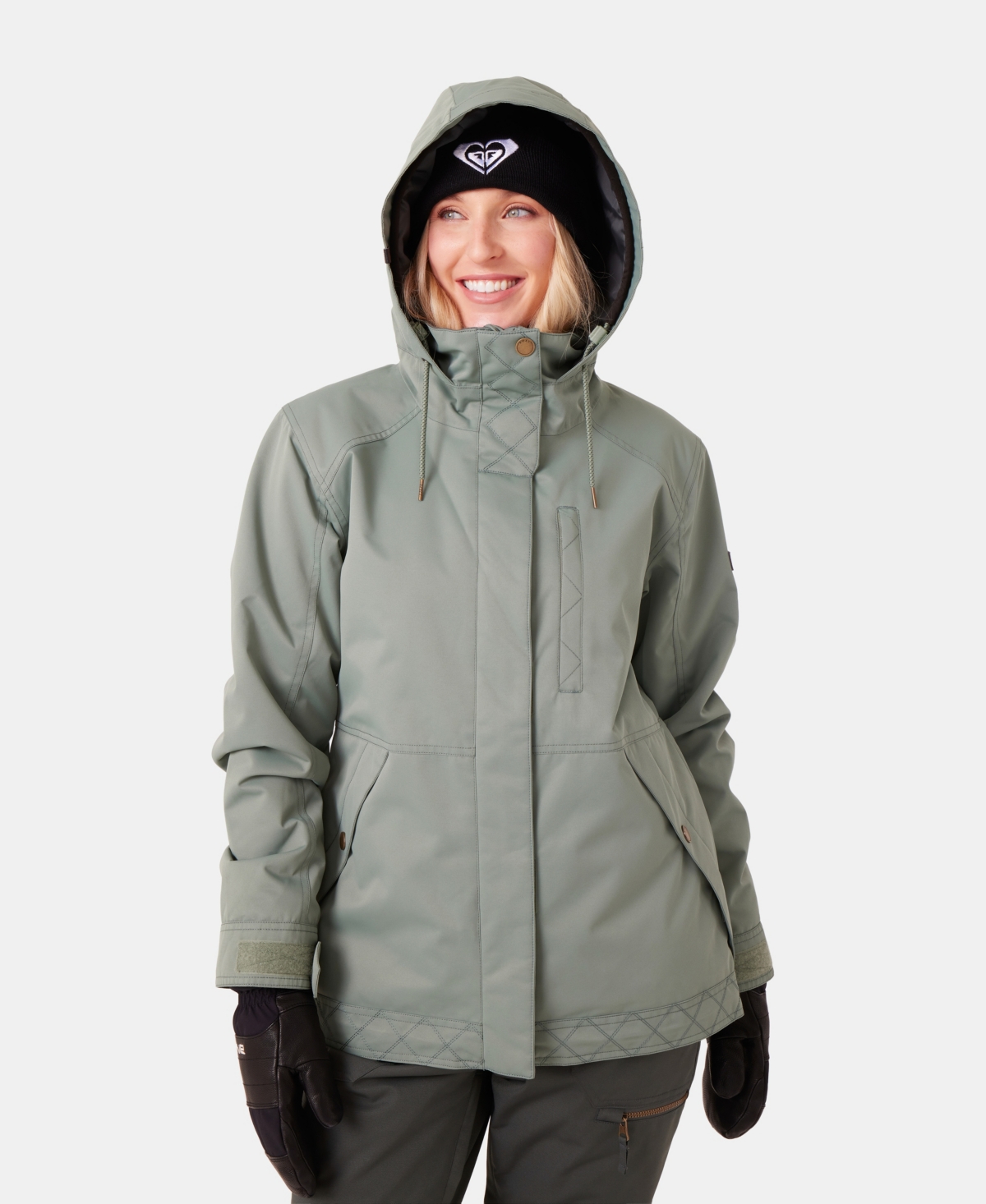 Roxy Women's Billie 3-way Adjustable Hooded Insulated Snow Jacket In Multi