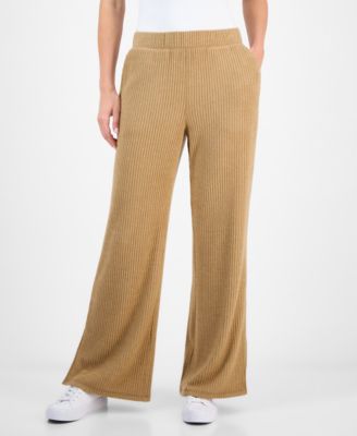 Women's High-Rise Wide-Leg Knit Pants