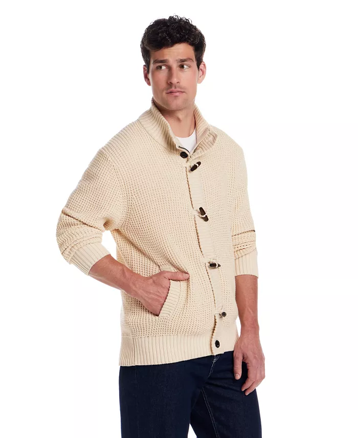 Men's Tuck Stitch Long Sleeves Sweater Jacket - thumbnail 8