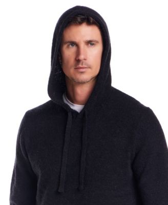 Men's Boucle Textured Hoodie Sweater